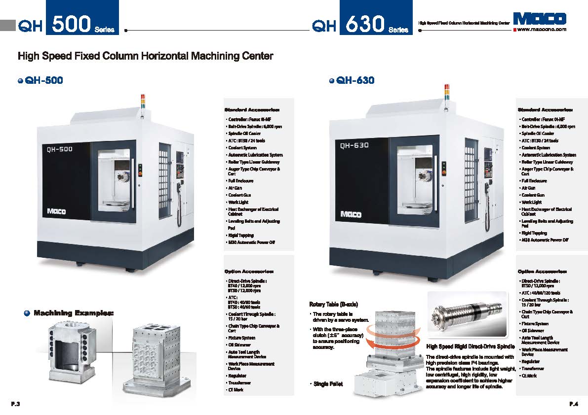High Speed Fixed Column Horizontal Machining Center